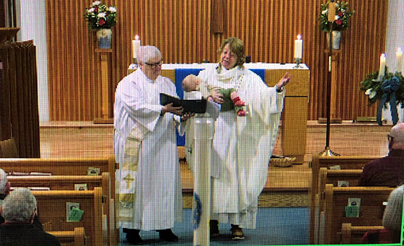 Priest and Deacon at opening prayer